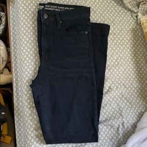 GAP dark skinny high rise jeans